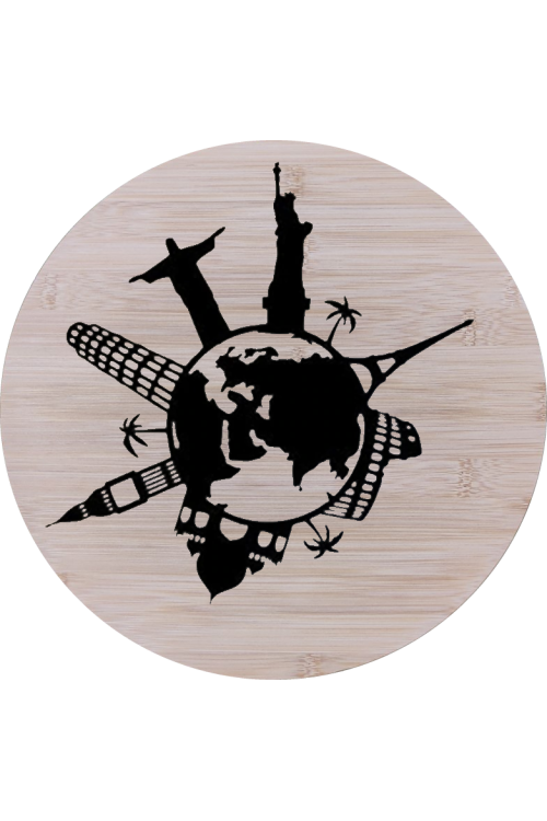 Bamboe Draaiplateau – Gepersonaliseerd – Logo maat